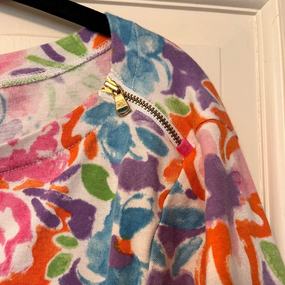 Ralph Lauren Multicolor Floral Short Sleeve Top - Picture 3 of 4